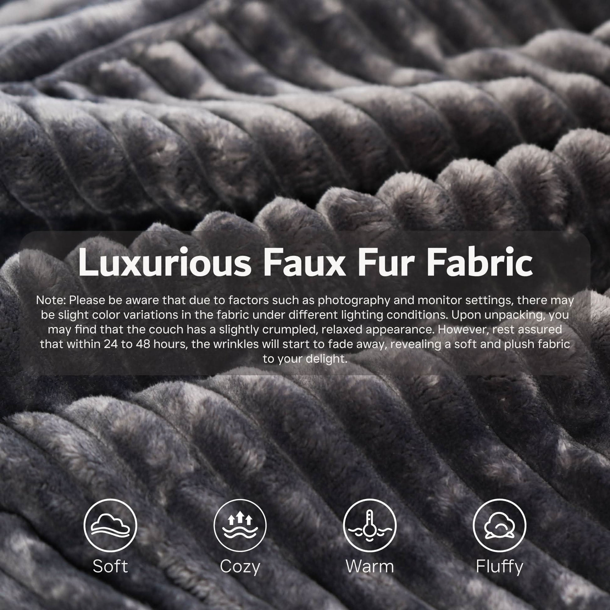 OVIOS Modular Cloud Sofa Corduroy with Memory Foam, U-Shaped Chaise, No Assembly Required