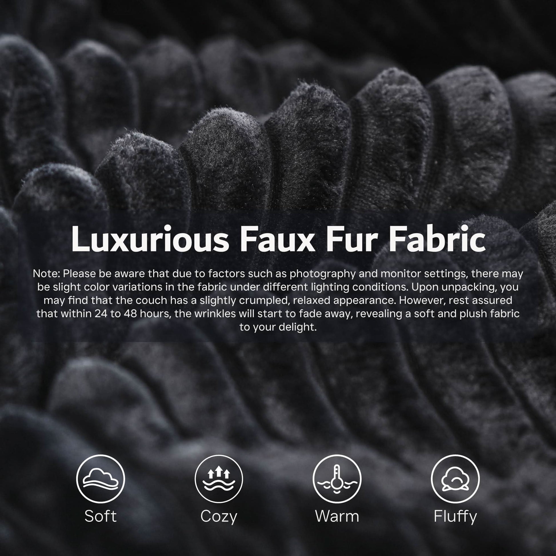 OVIOS L-Shaped Cloud Sectional Sofa with Chaise - Plush Corduroy, Memory Foam & No Assembly